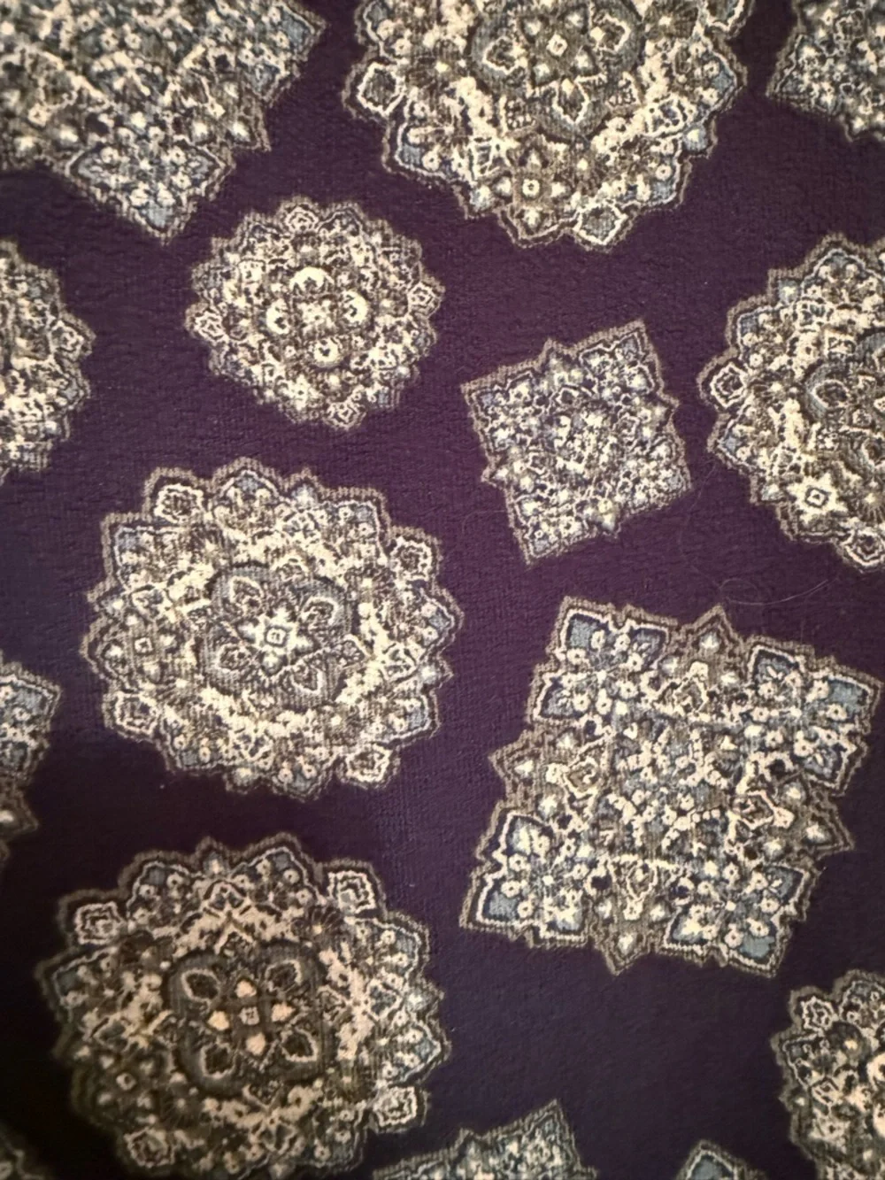 Size Small Michael Kors Navy Blue Patterned Women's Blouse - Picture 3 of 5